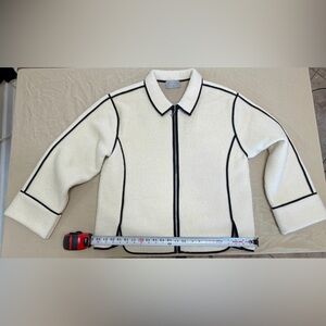 Modern Citizen Cream Madison Contrast Trim Coat